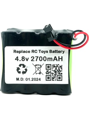Tnl Eufy Rastar 4.8V 2700MAH Oyuncak Araba Bataryası Siyah Soket