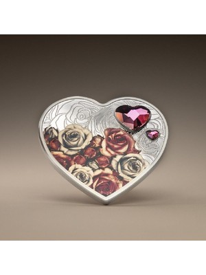 AgaKulche Brilliant Love Roses 2024 20 Gram Gümüş Sikke Coin (999.9)