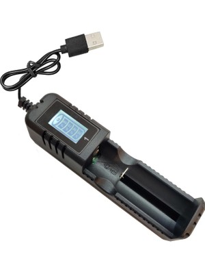 Narita HD-8990B Pil Şarj Aleti Tekli USB Ekranlı 600MAH 18650-26650-16340-14500-AA-AAA