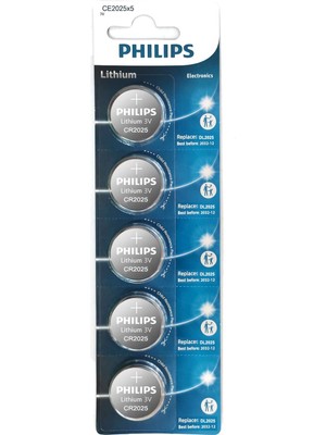 Philips Pil Düğme 2025 3V 5li Paket
