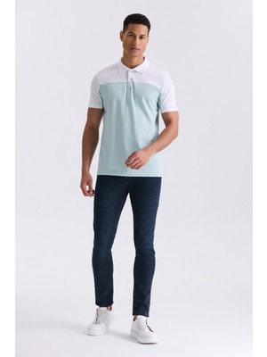 Jakamen Mint Slim Fit Polo Yaka Erkek T-Shirt