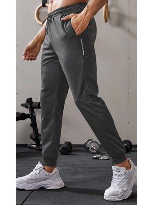 Ghassy Co. Erkek Dar Paça Running Hafif Koşucu Fitness Gym Athletic Dalgıç Kumaş Spor Eşofman Altı