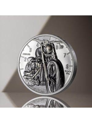 AgaKulche Motorbike Ride On 2024 2 Ons 62.20 Gram Gümüş Sikke Coin (999.9)