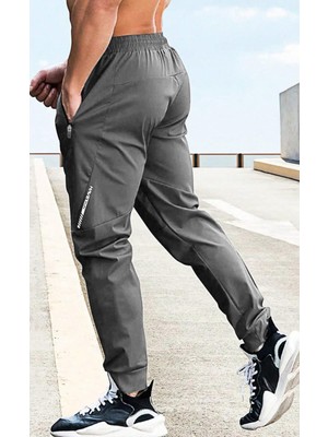 Ghassy Co. Erkek Run Ultra Hafif Egzersiz Aktif Joggers Spor Dar Paça Eşofman Altı