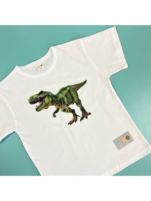 Nice Kids Nicekids %100 Premium Organik Sertifikalı Suprem Oversize Çocuk Tshirt-Trex