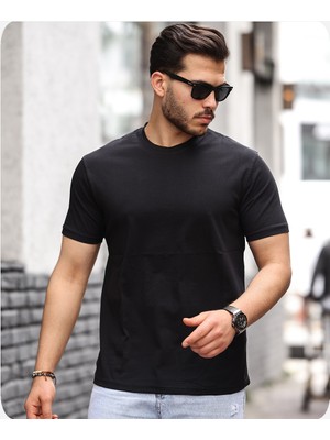 Men's Style  Pamuklu Sıfır Yaka T-Shirt