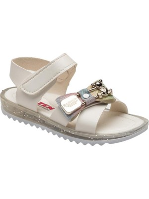 Arzen Bebe Kız Çocuk Sandalet Cırt Cırtlı Tasarım Kauçuk Taban İnce Topuklu