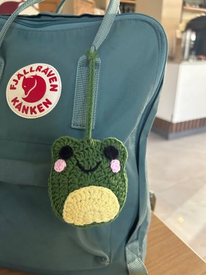 Amigurumi Örgü Kurbağa Kulaklık Koruyucu Çanta Aksesuarı,kulaklık Kılıfı,çanta Süsü