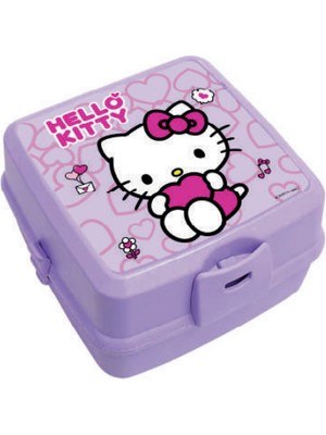 Hello Kitty Beslenme Kutusu Sevimli Kalp Desenli 2904 Mor Renkli 290 ml Kapasite