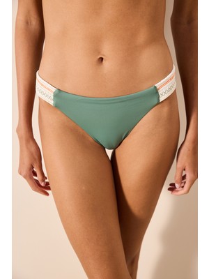 Penti Piera Side İşlemeli Yeşil Bikini Altı