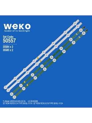 Weko WKSET-5557 35584X2 35585X2 32 Row Rev0.9 2 4 Adet LED Bar Byr  [byrtek]