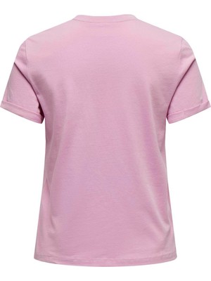 Only Kadın T-Shirt Pembe 15321735 Onlneo Lıfe Reg S/s