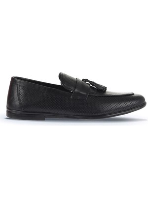 Bueno Shoes Siyah Deri Erkek Loafer 21ma412