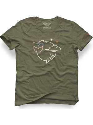 Tarrzzcom Gece ve Balina Tasarım Büyük Beden Tişört