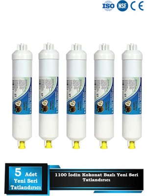 Sumarkt Yeni Nesil Tüm Cihazlara Uyumlu 1100 Iodine Tatlandırıcı Filtre Son Karbon 5 Adet