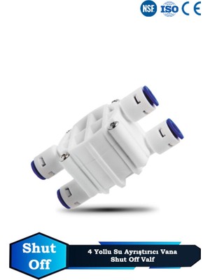 Sumarkt Tüm Su Arıtma Cihazıları Için 4 Yollu Vana Quick Shut Off Valve