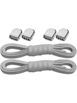 palwin Süper Pratik Elastik Bağcık, Metal Tokalı Lastikli Ayakkabı Bağcığı, Akıllı Bağcık, 1 Çift