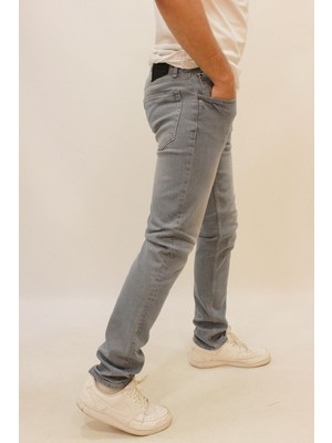 Twister Jeans Panama 637-01 Bluish Grey Wash Erkek Likralı Dar Kesim Kot Pantolon Gri