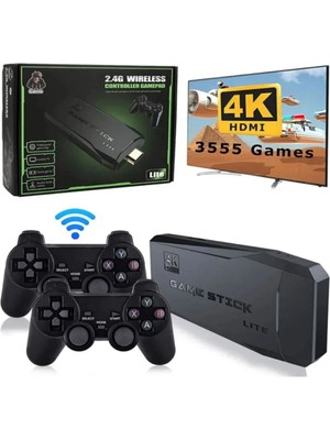 Somic Oyun Konsolu 2.4g Kablosuz Çift Kol Hd Nostaljik Oyunlar 4K Game Stick 10.000 Oyun Atari Gaming