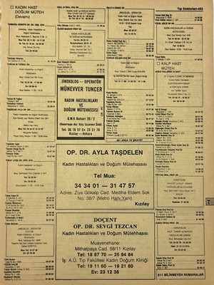 Hasyılmaz Ankara 1986 Meslek Reklam Ilanı Efemera S453