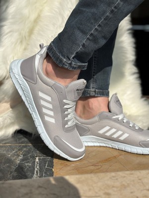 Nstil Günlük Erkek Sneaker Fileli Bağcıklı Rahat Esnek Dikiş Detaylı Yürüyüş Spor Ayakkabı 1453