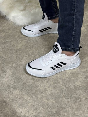 Nstil Günlük Erkek Sneaker Fileli Bağcıklı Rahat Esnek Dikiş Detaylı Yürüyüş Spor Ayakkabı 1453