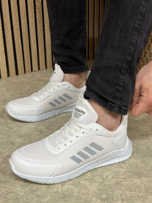 Nstil Günlük Erkek Sneaker Fileli Bağcıklı Rahat Esnek Dikiş Detaylı Yürüyüş Spor Ayakkabı 1453