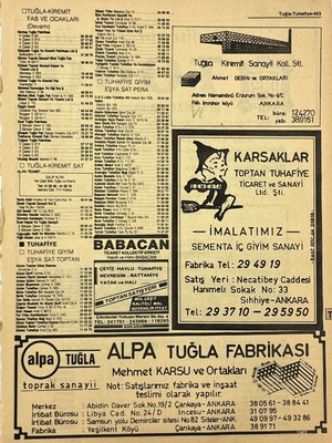 Hasyılmaz Ankara 1986 Meslek Reklam Ilanı Efemera S463