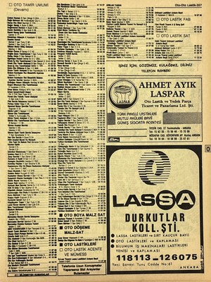 Hasyılmaz Ankara 1986 Meslek Reklam Ilanı Efemera S357