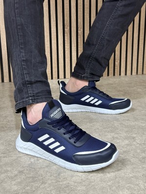 Nstil Günlük Erkek Sneaker Fileli Bağcıklı Rahat Esnek Dikiş Detaylı Yürüyüş Spor Ayakkabı 1453