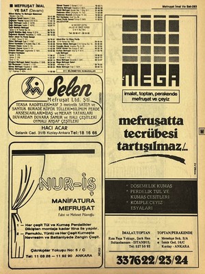 Hasyılmaz Ankara 1986 Meslek Reklam Ilanı Efemera S283