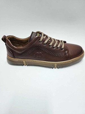 Pabuç Deri Bağcıklı Taba Erkek Ayakkabı C-9902