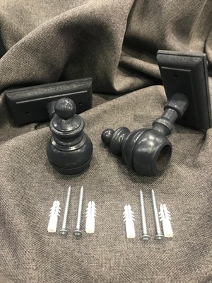 Su Perisi Perde Rustik Ayak Başlık Perde Askı Ayağı Rustik Başlığı Ahşap Model Meşe Ceviz Beyaz Siyah Krem Antrasit