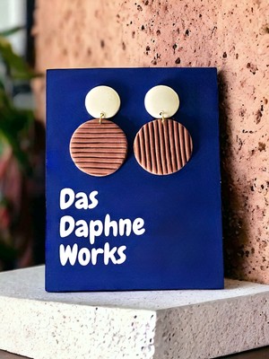 Das Daphne Works Bound Küpe- El Yapımı Polimer Kil Küpe