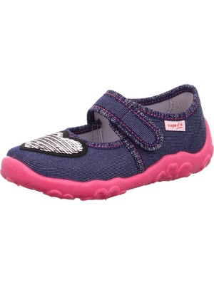 Superfit Ev Ayakkabısı Lacivert Pembe Kalp
