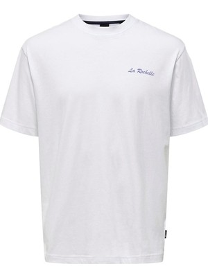 Jack & Jones Only & Sons Onsmervyn Lıfe Rlx Summer Ss Tee 22029519 P.Beyaz