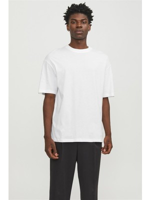 Jack & Jones Jjebradley Tee Ss O-Neck Noos 12249319 Beyaz
