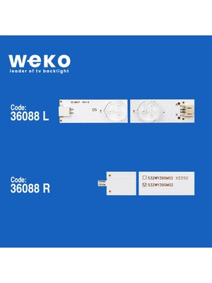 OEM WKSET-6071 36088X4 0Y39D08-ZC21FG-02 303WY390039  4 Adet LED Bar