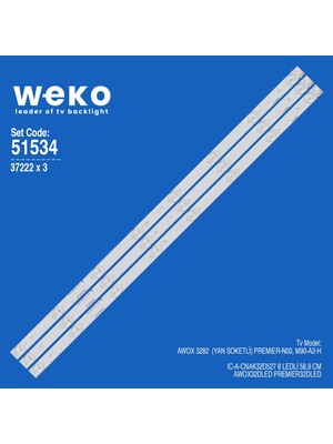 OEM WKSET-6534 37222X3 IC-A-CNAK32D527  3 Adet LED Bar