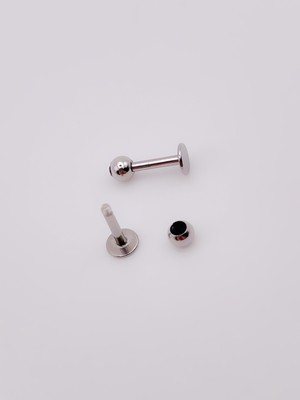 Trinos Cerrahi Çelik Piercing Zirkon 3mm Tek Taşlı Kıkırdak Helix Tragus Piercing (1ADET)