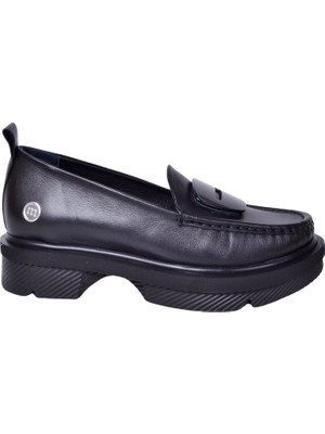 Mammamia D24YA-850 Siyah Kadın Deri Ayakkabı