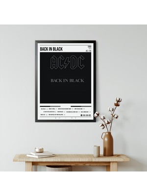 Orendart Ac / Dc - Back In Black Albüm / Tasarımlı Poster Tablo