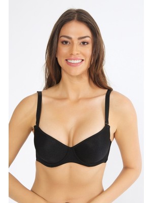 Orkide Kadın Siyah Dolgusuz Büyük Beden Sütyen Orkide 8100