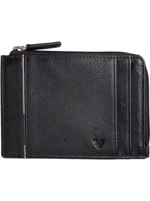 Roncato Erkek Cüzdan & Kartlık 41263801 Roncato Boston Credit Card Holder With Zipper Black