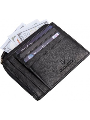 Roncato Erkek Cüzdan & Kartlık 41263801 Roncato Boston Credit Card Holder With Zipper Black