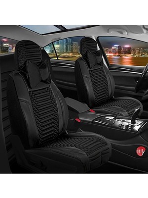 Startcar Honda Legend Uyumlu Deri Oto Koltuk Kılıfı Ön Arka Takım Giydirme Tip Siyah Sc