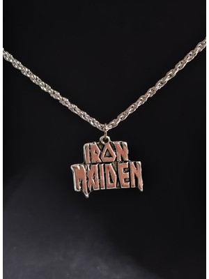 Gossip Team Antik Gümüş Kaplama Iron Maiden Müzik Rock Unisex Sembol Kolye