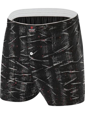 Erdem Erkek Penye Karışık Desenli Boxer 1400 - 3 Adet