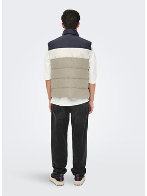 Only & Sons Lacivert Erkek Yelek Onsmelvın Lıfe Puffer Vest Otw Vd