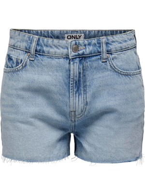 Only Normal Bel Normal Mavi Kadın Denim Şort Onljacı Mw Rw Shorts Dnm STY662